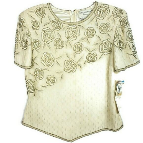 Vintage beaded silk top Size small. NWT - Picture 8 of 8